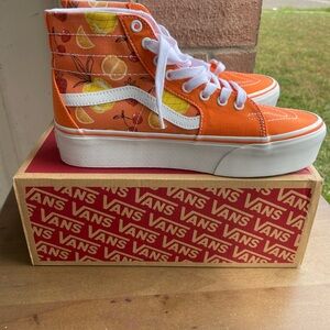 NIB Vans SK8 Hi Taper Stackform fruity tangerine Mens Sz 8.5 Women’s Sz 10